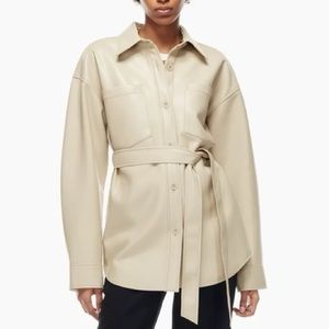 NWOT Aritzia Babaton Ava Jacket in Sand White Size Small
